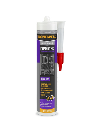 Герметик силиконовый универсальный прозрачный  DoneWell  260 мл DSK100 (12шт)