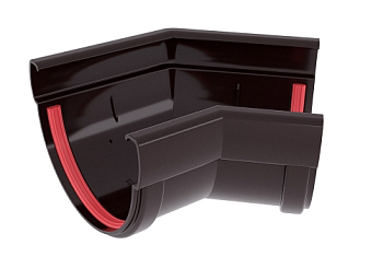 Угол желоба ПВХ 135 град. Дизайн 135 шоколадный RAL 8017 Grand Line РАСПРОДАЖА