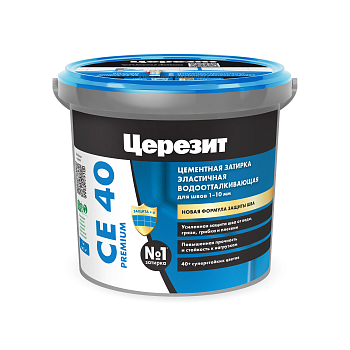 Затирка CE-40/1кг БЕЛАЯ водоотталк противогрибк 2-10мм Церезит