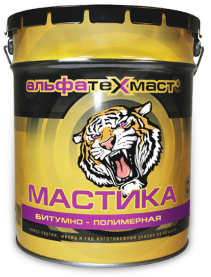 Мастика битумно-полимерная АльфаТехМаст ведро 18 кг-18л (33 шт)