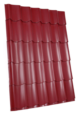 Металлочерепица Монтеррей  бордо 2250*1190