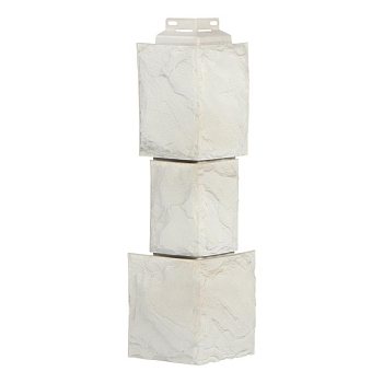 Угол "Камень крупный" мелованный белый FineBer (143х485 мм) РАСПРОДАЖА