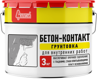 Грунтовка Бетон- Контакт красный 3 кг Старатели