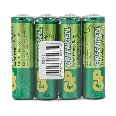 Батарейка GP Greencell 15G-OS4, типоразмер АА, 4 шт