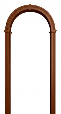 Арка ПВХ Валенсия орех 750*190*1800 с расширителем