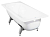 Ванна стальная DONNA VANNA 120x70x40 cм. с опорной подставкой OP-21200, без ранта,белая орхидея, ВИЗ DV-23901