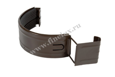 Соединительный элемент желобов ф125 мм ПЭ (Ral 8017 коричневый) ЭКО