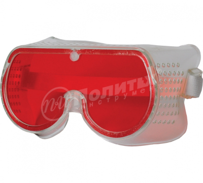 Очки защитные с прямой вентиляцией красные Политех. 7015004