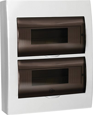 Щит встраиваемый 24 мод. IP41, прозрачная черная дверца BVK 40-24-1