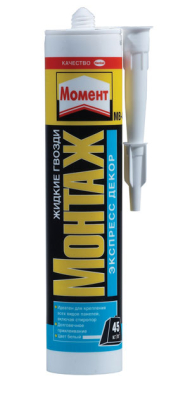 Клей жидкие гвозди Момент Монтаж Экспресс Декор, 400 г цвет-белый