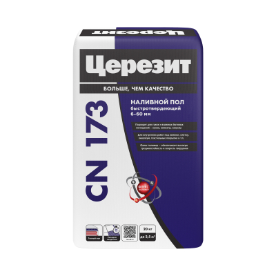 Пол самовыравн. СN173/20кг универсальный 3-60мм (подходит в полы с подогревом) Церезит