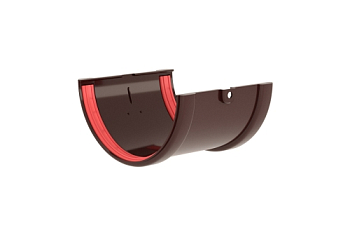 Соединитель желобов ПВХ Классика 120 шоколадный RAL 8017 Grand Line