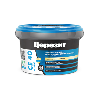 Затирка CE-40/2кг КИРПИЧ водоотталк противогрибк 2-10мм Церезит