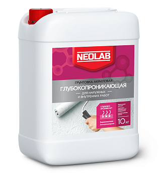 Грунтовка глубокого проникновения для наруж и внутр работ 10кг NEOLAB